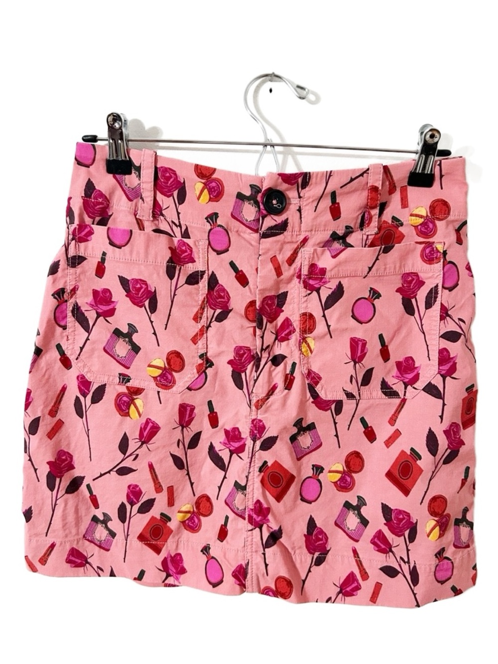 Maeve By Anthropologie x Anisa Pink Novelty Print Mini Skirt | Size Small